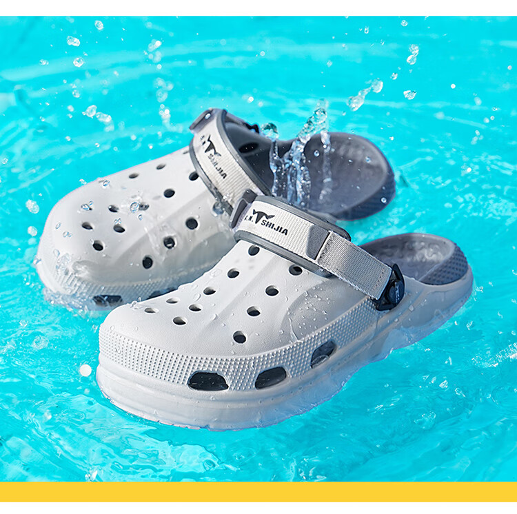 G.N.Shi Jia Men's Shoes, Summer Outdoor Wear, Thick-Soled Hollow Breathable Hole Shoes, Outdoor Stream Tracing Beach Sandals 12