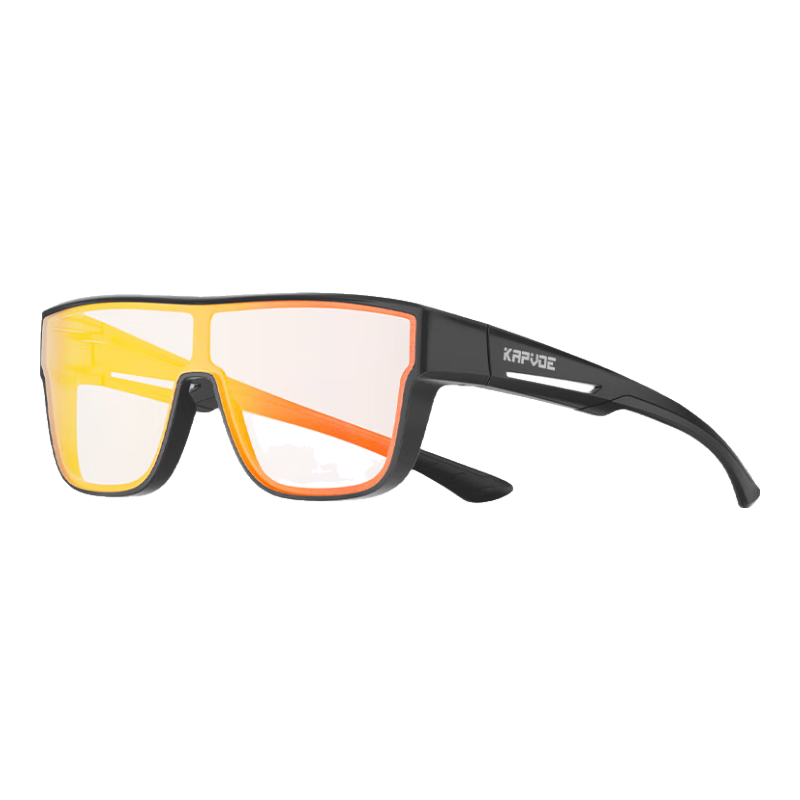 KAPVOE Cycling Glasses, Myopia Over- Glasses, Day And Night Use, UV Protection, Windproof, Dustproof, Large Frame, Photochromic Goggles