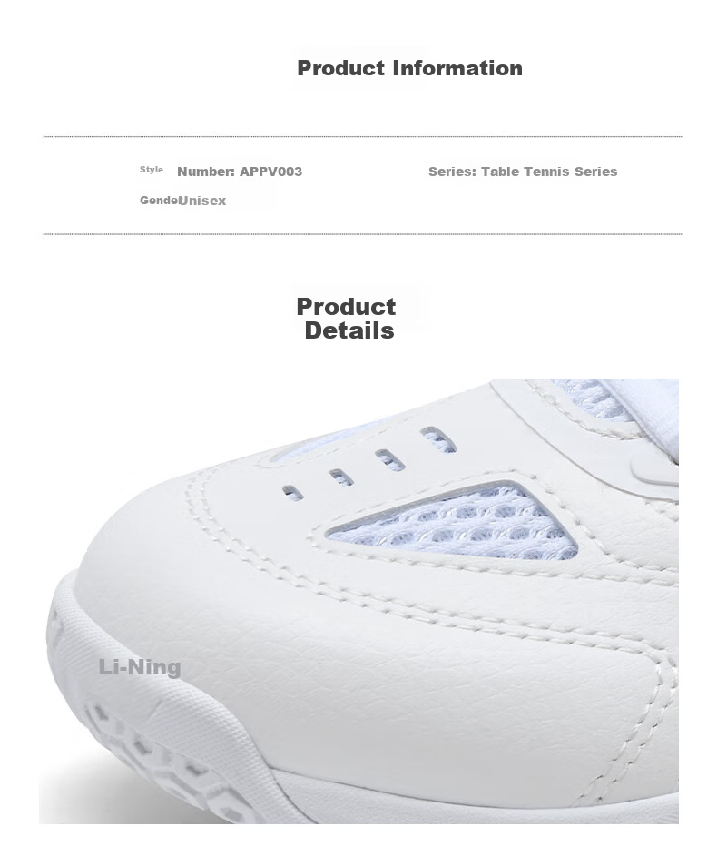 Li-Ning Table Tennis Shoes Eagle Eye 3.0, Non-Slip, Wear-Resistant, Breathable, Professional Training Sports Shoes, Unisex, White/glossy Blue, Size 43 7