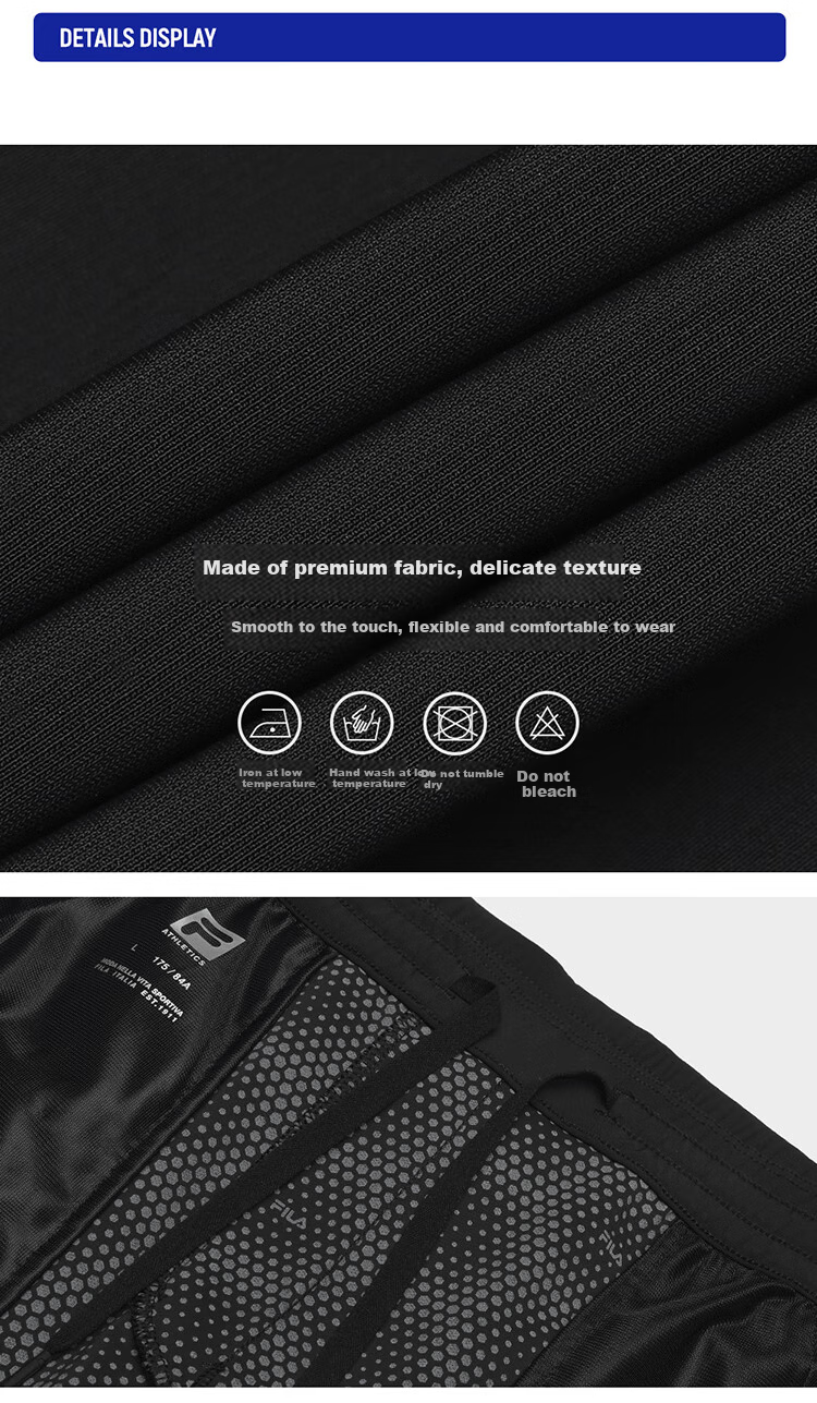 FILA Official Lightweight Knit Pants Men's Summer Thin Cool Sun Protection Fitness Straight-Leg Sports Pants 7