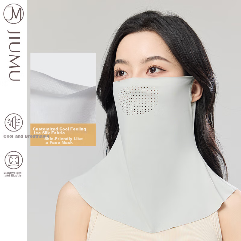 Маска для лица JIUMU, защита от солнца, УФ-фильтр, летняя, для женщин, для вождения, дышащая, полная защита лица