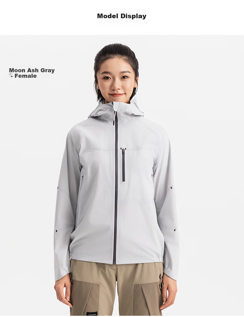 DECATHLON MH500LT Outdoor Jacket for Women, New Lightweight Hardshell Mountaineering Windproof Waterproof Coat for Men-5448919 38
