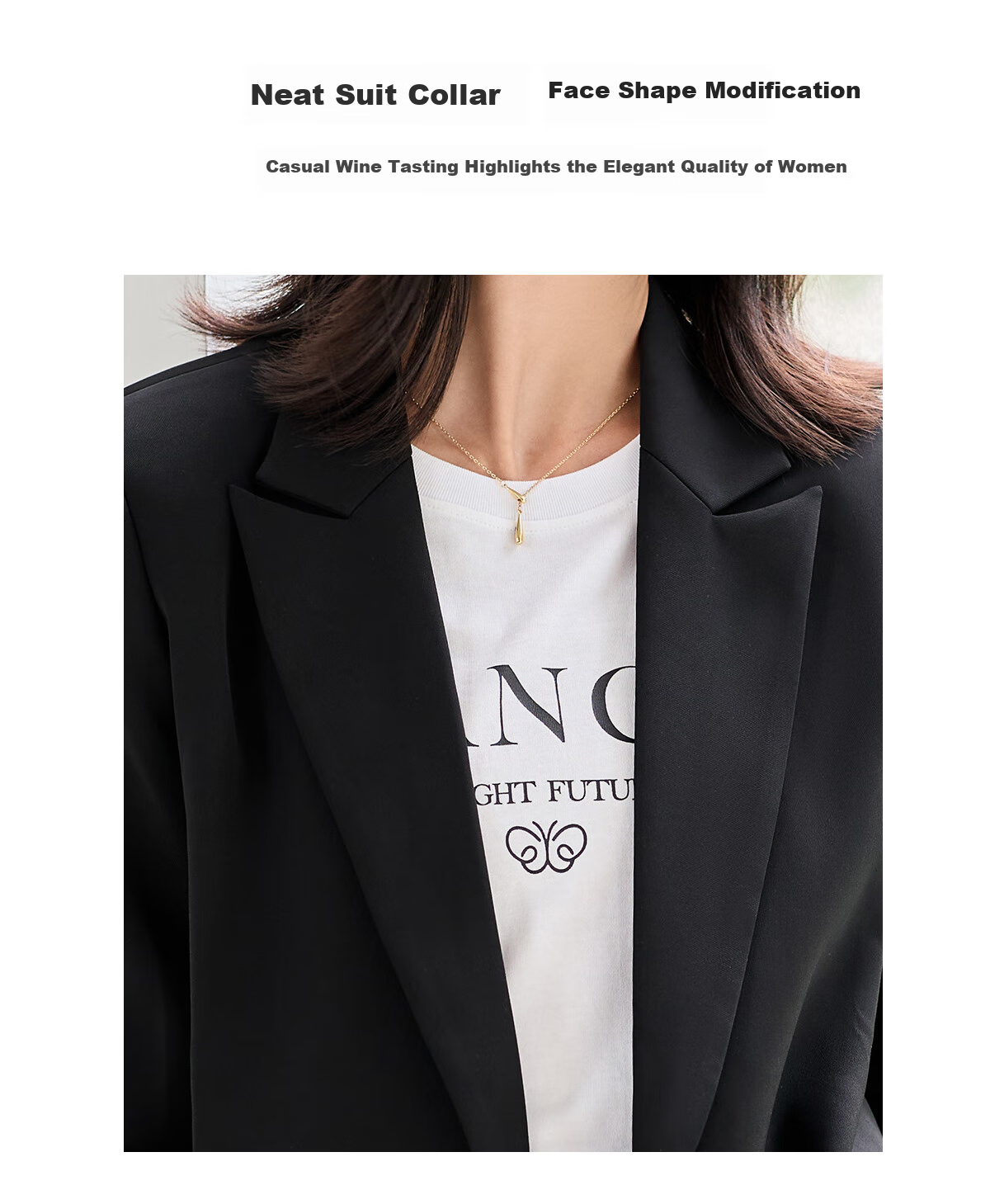 Chushen Spring And Autumn Women's Blazer with Single Button, Elegant And Versatile Office Wear Jacket S143U6006 4
