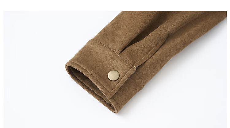 Dme [Wake Up Wild] Autumn Motorcycle Style Stand Collar Faux Suede with Split Line Elastic Hem Jacket for Women, Short Style 14