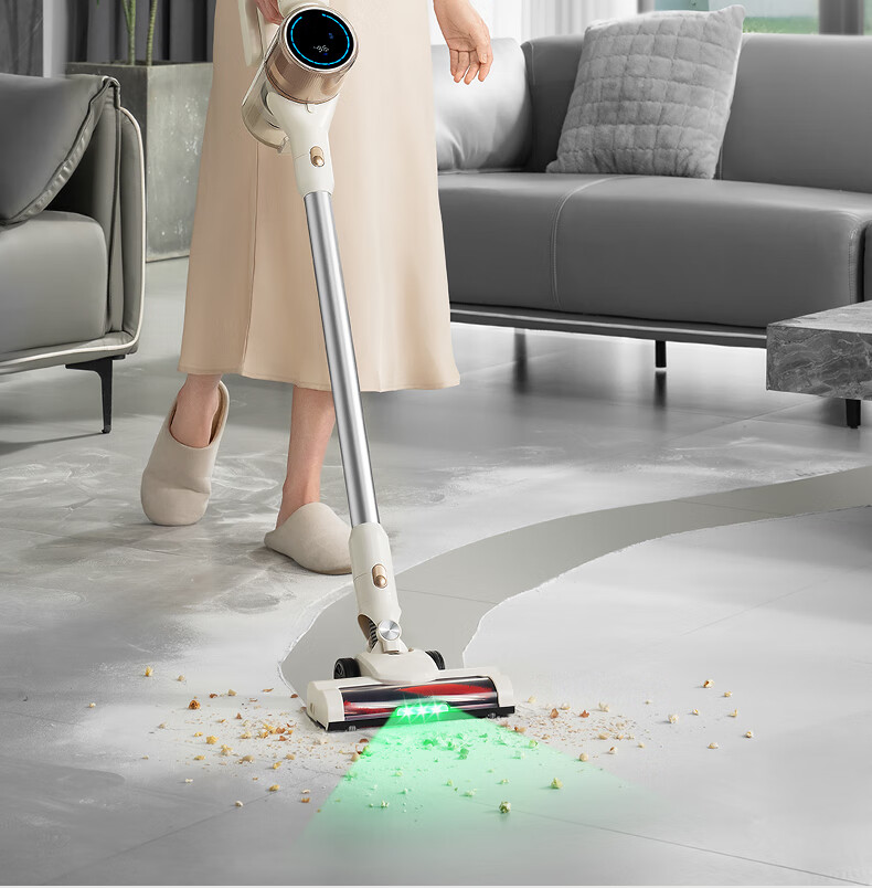AUX Cordless Handheld Vacuum Cleaner for Home Use with Strong Suction, Low Noise, Green Light Dust Indicator, Carpet And Cat Hair Cleaning, Long Battery Life AXC-22DV8W 1