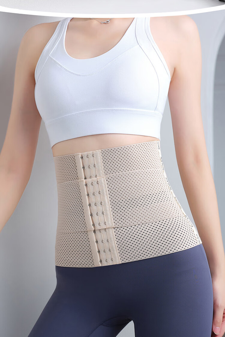Tingmei Segmented Abdominal Binder Strong Waist Trainer Postpartum Shaping Slimming Waist Belt for Women Flat Belly Waist Support Breathable Thin Design 16