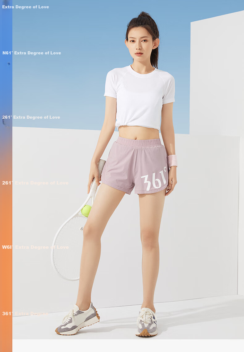 361° Sports Fitness Yoga Shorts, Summer Lightweight, Anti-Exposure, Fake Two-Piece Design, Running Sports, Breathable Shorts for Outdoor Wear 21