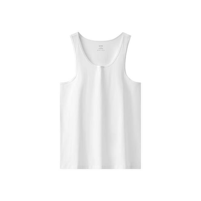 Jingshu Cotton JD Self-Owned Brand Men's 10A Antibacterial Pure Cotton Sweat-Absorbing Breathable Vest Undershirt White 2XL