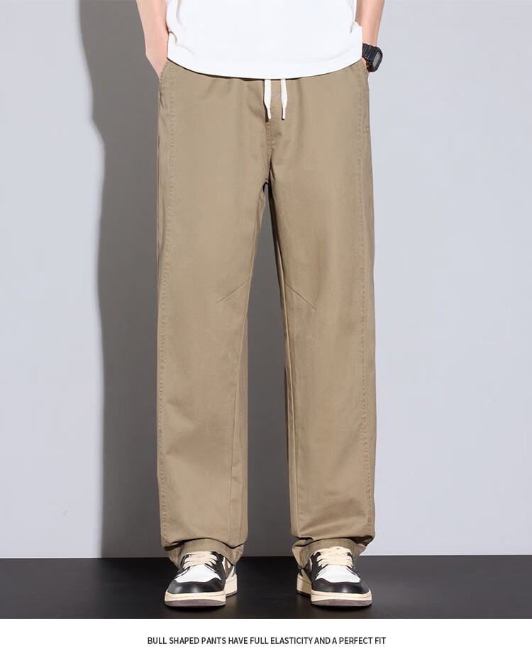 JEEP High-End Men's Casual Pants, New Spring And Autumn 2026 Style, Loose Straight-Leg Trousers, Trendy Wide-Leg Long Pants for Me 10
