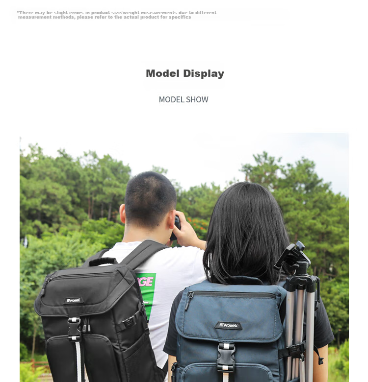 Pulewei DSLR Camera Bag, Backpack Photography Bag, Digital Canvas Outdoor Waterproof Travel Backpack 4