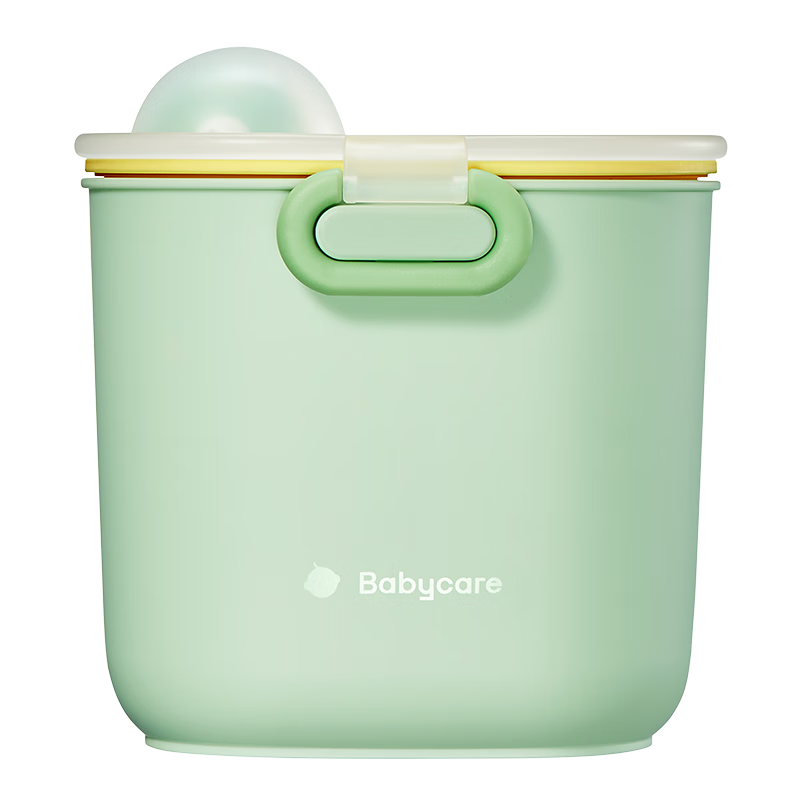 Babycare Baby Formula Container, Portable Milk Powder Storage Box for Infants, Large Capacity Dinosaur-Shaped Milk Powder Container, Anbo Green, 555ml