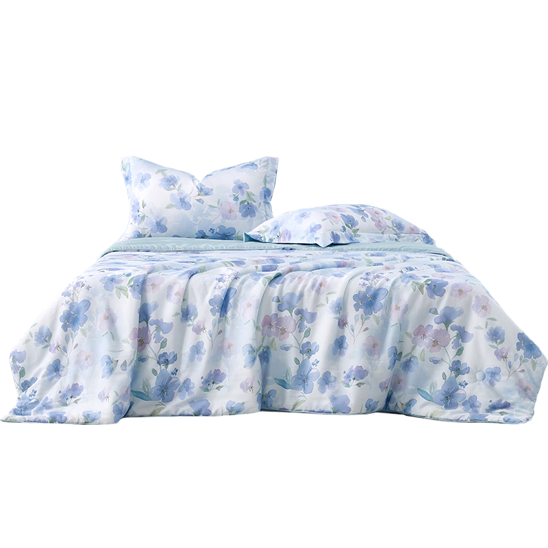 BEYOND Home Textiles Summer Cool Quilt, Antibacterial Cooling Comforter, Cooling Value 0.26, Washable Summer Quilt Air Conditioning Blanket, 150*210cm