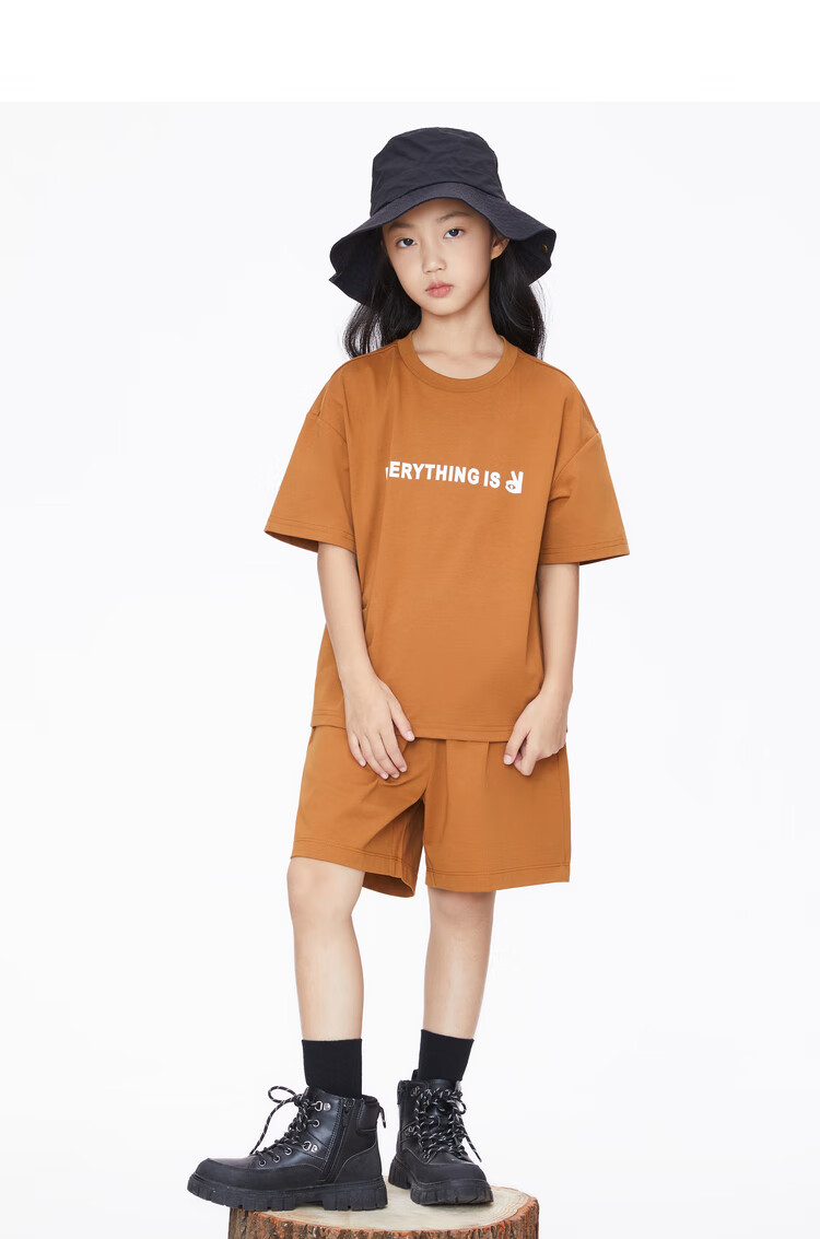 Annil [7A Antibacterial] Children's Short Sleeve T-Shirt, Parent-Child Outfit, Summer Moisture-Wicking Breathable Casual Top 11