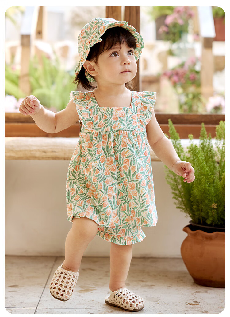 Wismorni Baby Girl Summer Dress Thin Infant Toddler Lace Dress Outdoor Wear 12