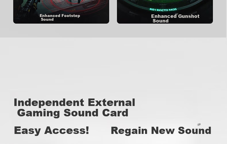 IKF Professional Gaming Headset Sound Card, External Game Sound Card, USB to 3.5mm Converter, Virtual 7.1 with Microphone, FPS Sound Effects, HiFi Driverless, Triangular, Valorant, PUBG, CSGO 19