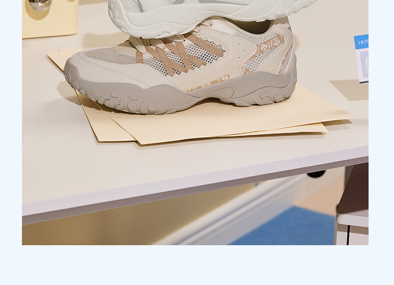 361° Women's Sports Shoes, Spring And Summer Ballet Flats, Mesh Casual Low-Top Chunky Sneakers, 682526769-3 20