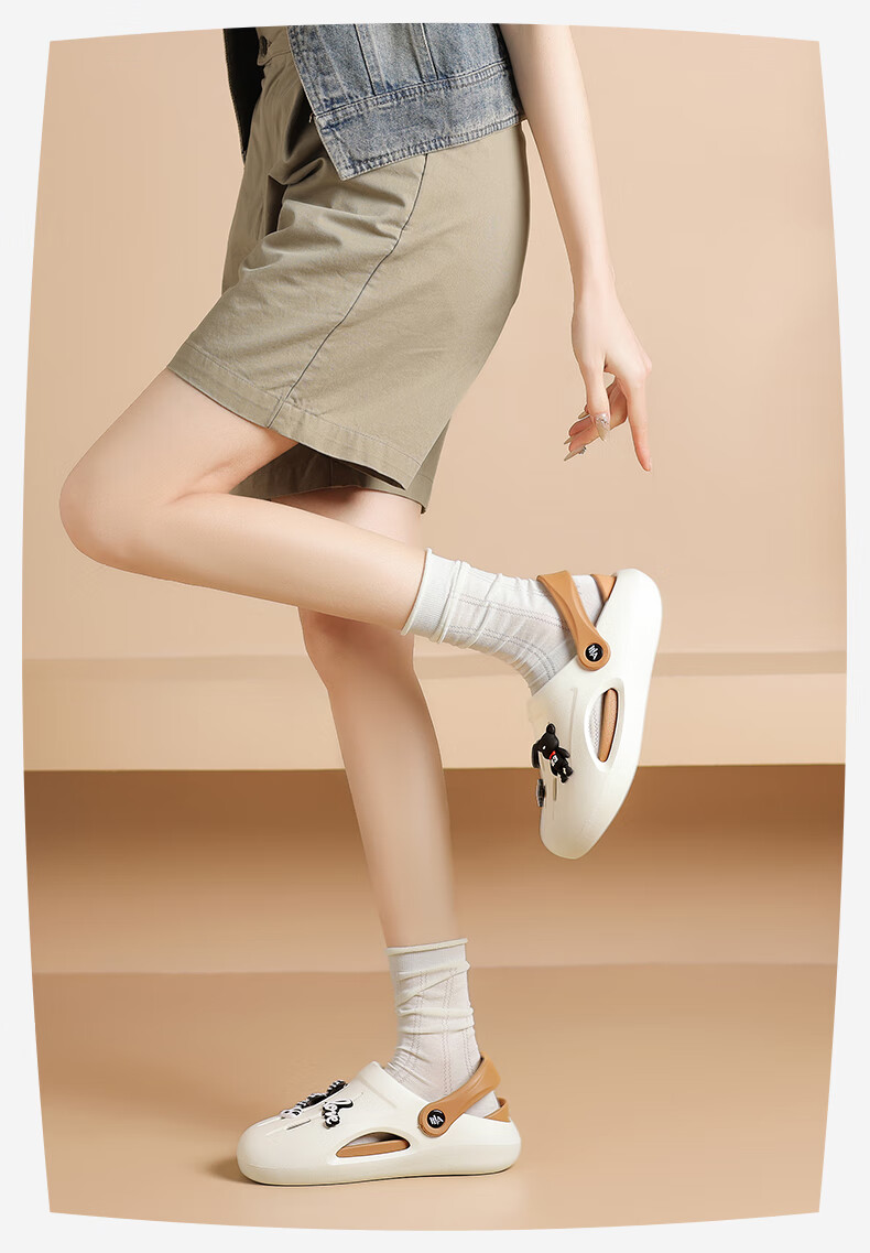 HLA Women's Comfortable Dual-Wear Casual Sandals Beach Shoes HDALXW2CEG002 Beige Orange Size 38-39 6