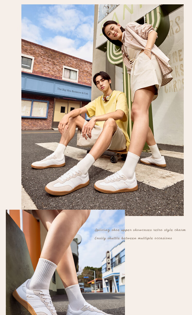 QIAODAN Women's Skateboard Shoes, T-Toe Shoes, Wave Thin-Soled Training Shoes, Sports Skateboard Shoes, Classic Couple Dopamine Outfit 17