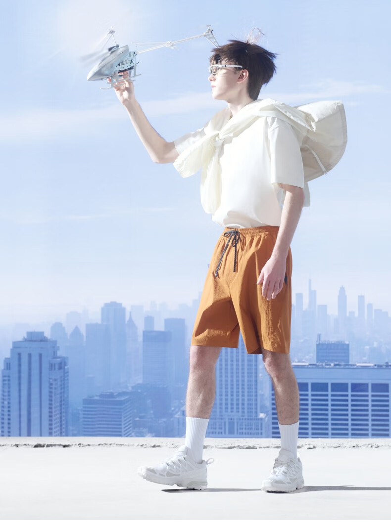 Bananain [Wang Yibo's Choice] Liangpi 501 Cool Men's Water-Repellent Patchwork Shorts, Quick-Drying Outdoor Sports Summer New 18