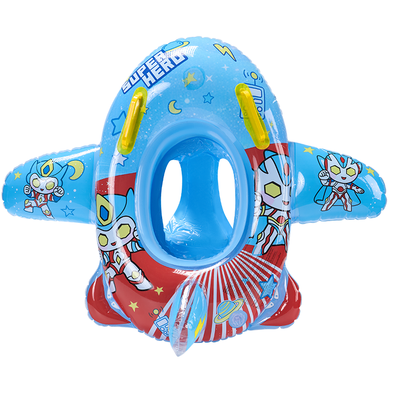 361° Children's Cartoon Swimming Ring, Anime-Inspired Seat Ring, Water Play Seat Ring, Water Fight Cartoon Airplane, Irregular Ring