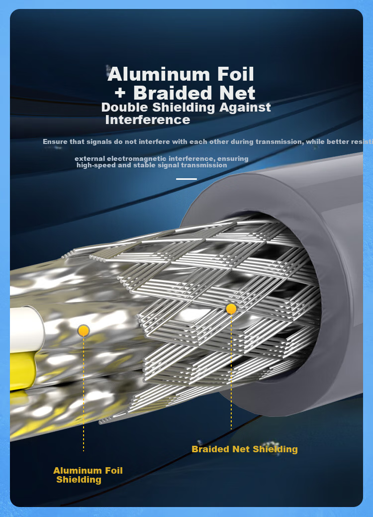 CHOOSEAL (CHOSEAL) Cat8 10G Double-Shielded Engineering-Grade E-Sports Level 0.64mm CAT8 High-Speed Network Cable, 40G Pure Copper Core POE Power Supply Home Security Box Cable, 25 Meters QS2680A 4