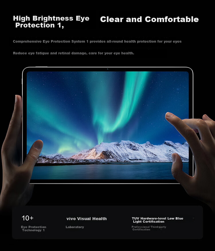 Vivo Pad5 Pro Ultra-Light Version, 16GB+512GB, Light Feather White, Subsidies, Blue Crystal × Dimensity 9400, 13-Inch Original Color Eye Protection Screen, Tablet Computer 6