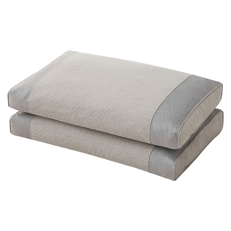 Grace Pure Cotton Class A Buckwheat Pillow, Firm Pillow, 100% Buckwheat Hull Cervical Pillow, 35*55cm, Single Piece