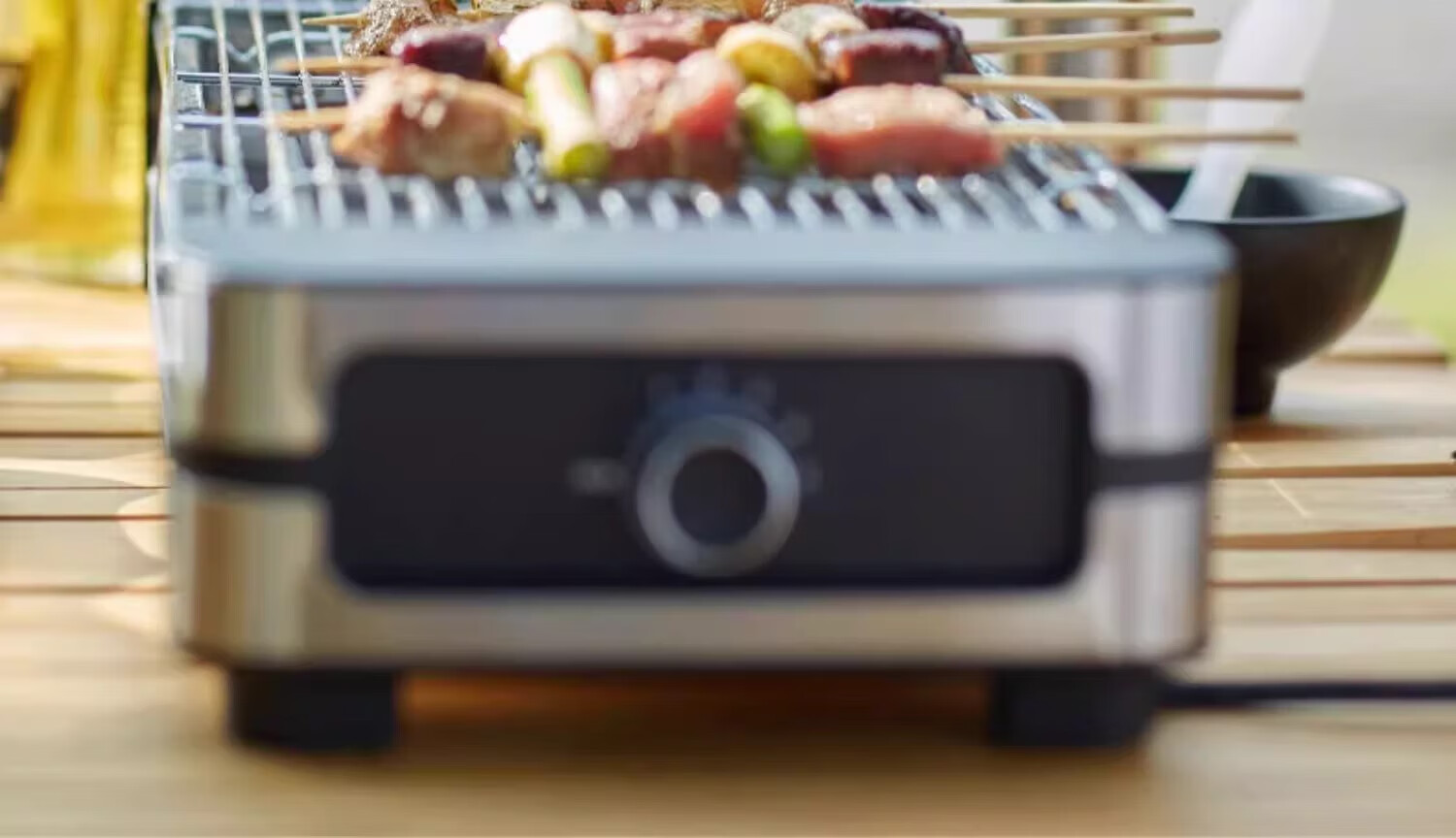 Fastee Electric Grill PLUS Version, Meat Grilling Pan, Home Electric Barbecue Grill, Skewer Machine, 2200W High Power Smokeless Outdoor Electric Grilling Rack for Skewers And Meat, FST-62C 6