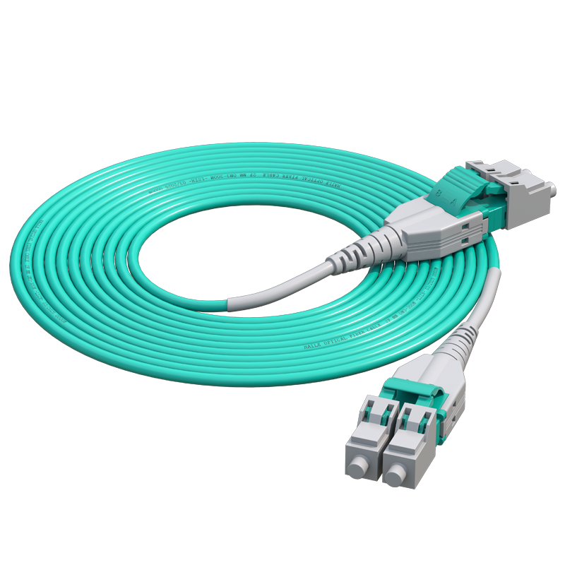 HAILE 10 Gigabit Fiber Optic Patch Cable LC-LC Multi-Mode OM3 Single-Core Dual-Fiber Branch Cable, Low Smoke Zero Halogen LSZH Low Loss A-Grade Fiber Core 3 Meters HT-2LC