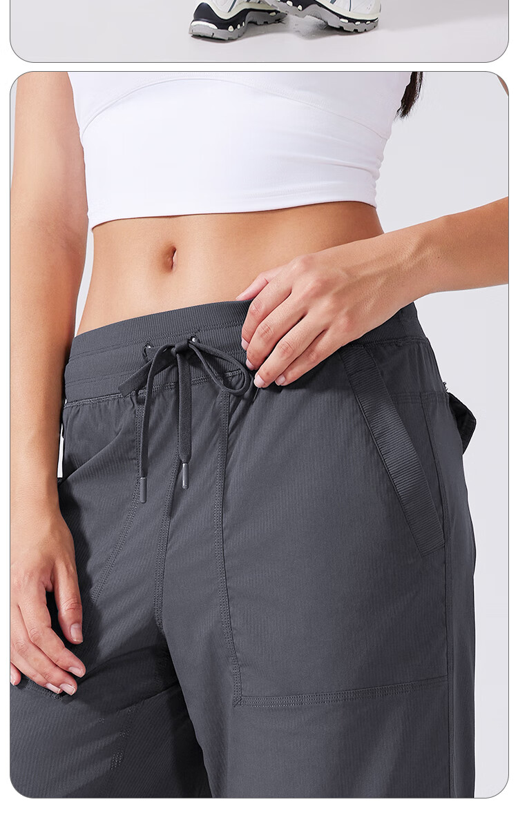 LangSha Loose-Fit Mid-Rise Cargo Pants for Women, Spring/summer 2025, Quick-Dry Lightweight Multi-Pocket Wide-Leg Outdoor Sports Casual Trousers 19