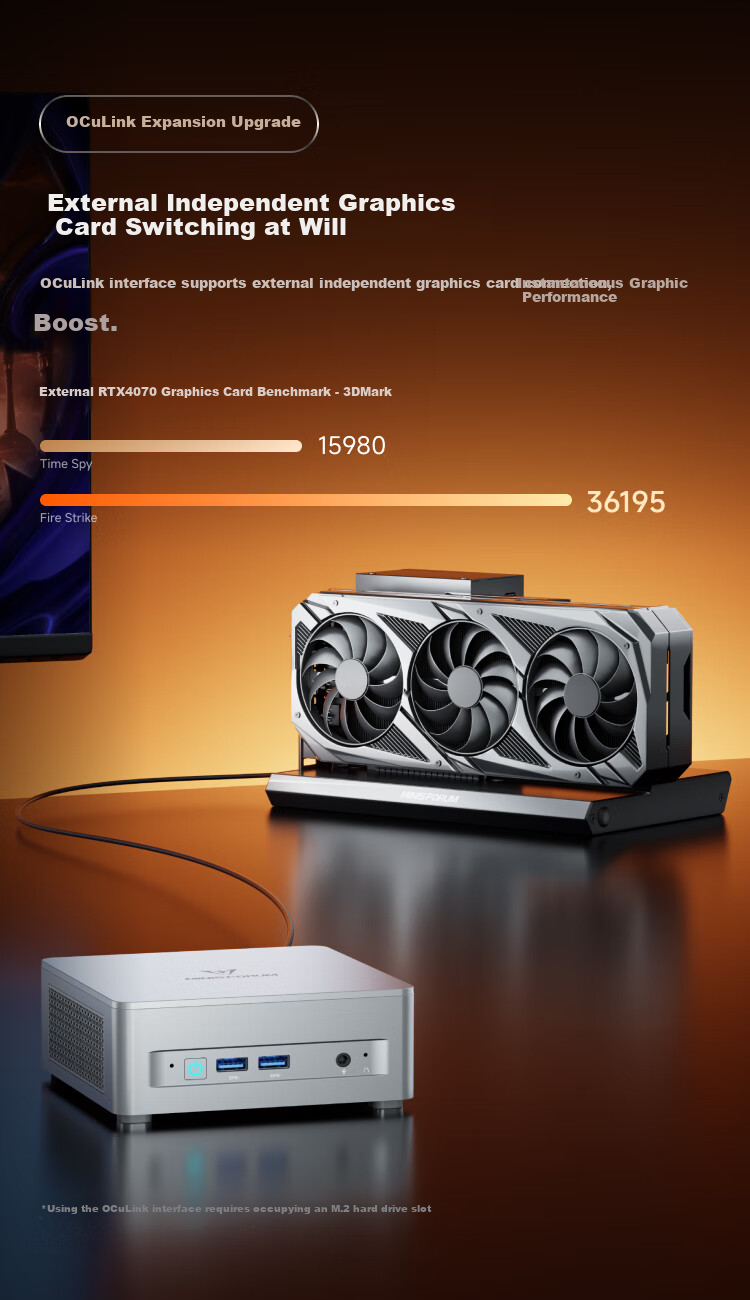 Mingfan UM890Plus Ryzen R9-8945HS Mini PC Desktop Gaming And Office Computer, Subsidy 15%, 32GB+1TB 3