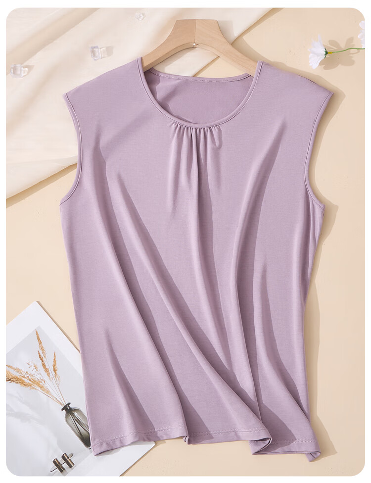 Hengyuanxiang Modal Vest Women Plus Size Fat MM Middle-aged Mom Summer Slim Casual Sports Sleeveless Tank Top 8