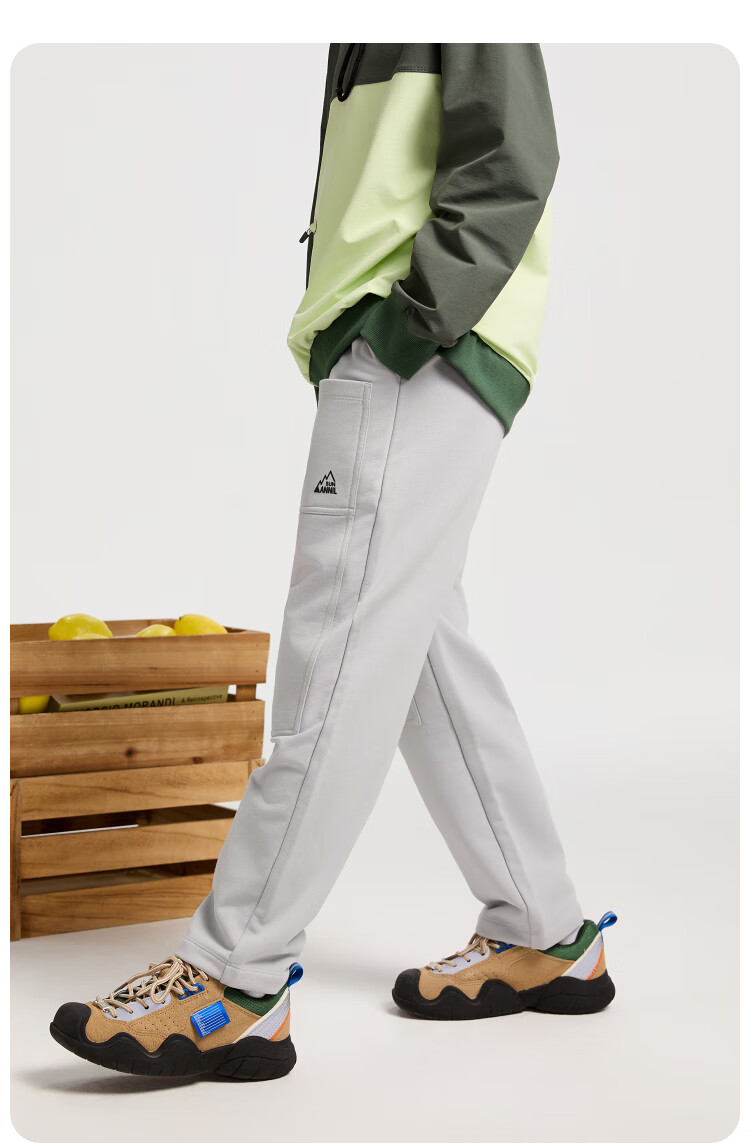 Annil Boys' Trousers, 2025 Spring New Casual Cargo Elastic Loose Fashionable Black And Gray Long Pants 3