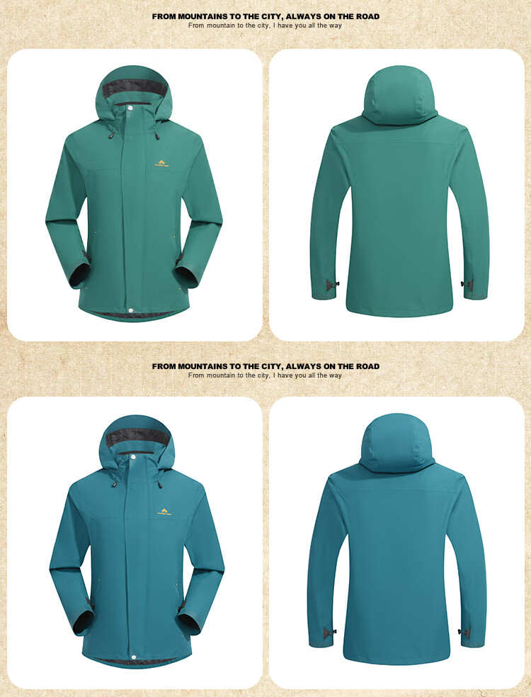Pioneer Camp Tibetan-Style Windproof And Waterproof Jacket for Women, Spring And Summer Hard Shell Outdoor Hiking Mountaineering Coat with Hood 9