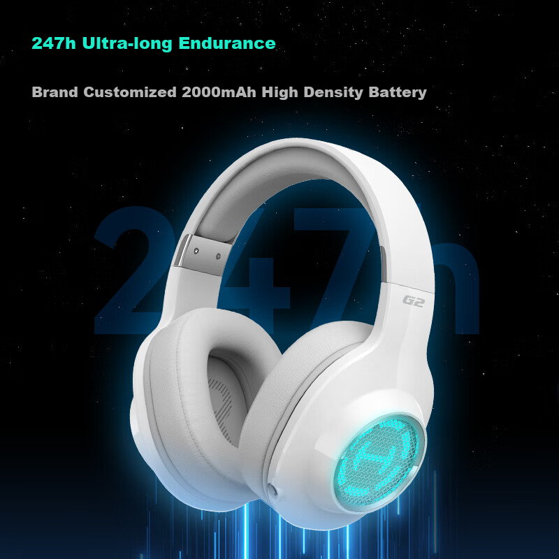 Беспроводные игровые наушники EDIFIER HECATE G2, 2.4G, Bluetooth, белый