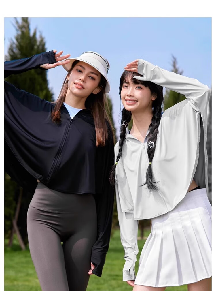 Warrior Ice Silk Sunscreen Jacket for Women 2026 New Summer UV Protection Slim Cape Coat Small Size Sun Protection Clothing 14