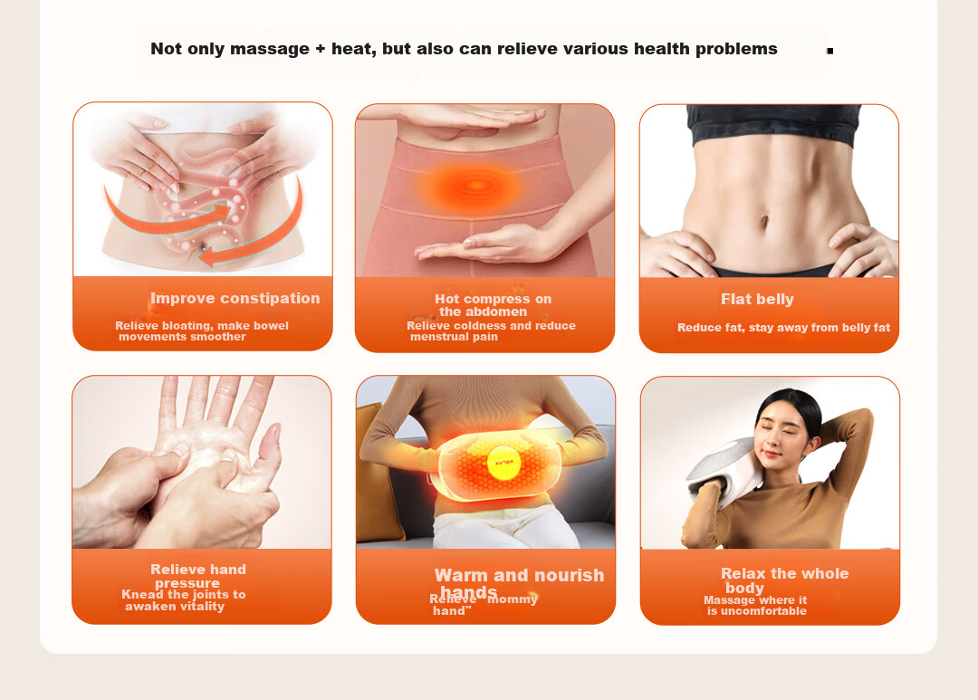 KCOTSON Graphene Multifunctional Hand And Abdomen Massager, Hand Care Massage Device, Electric Heated Warm Birthday Gift, New Year Present for Girlfriend, Valentine's Day Gift for Me 8
