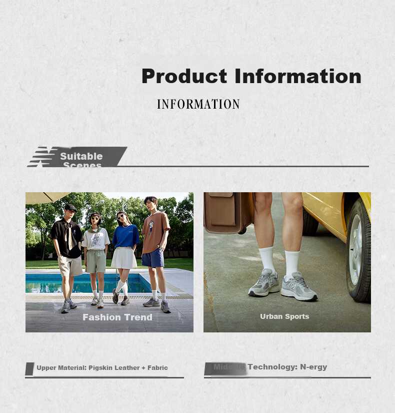 NEW BALANCE Summer Sports Shoes for Men And Women, Versatile Breathable Low-Top Retro Casual Shoes 2002R Series ML2002RC 36 6
