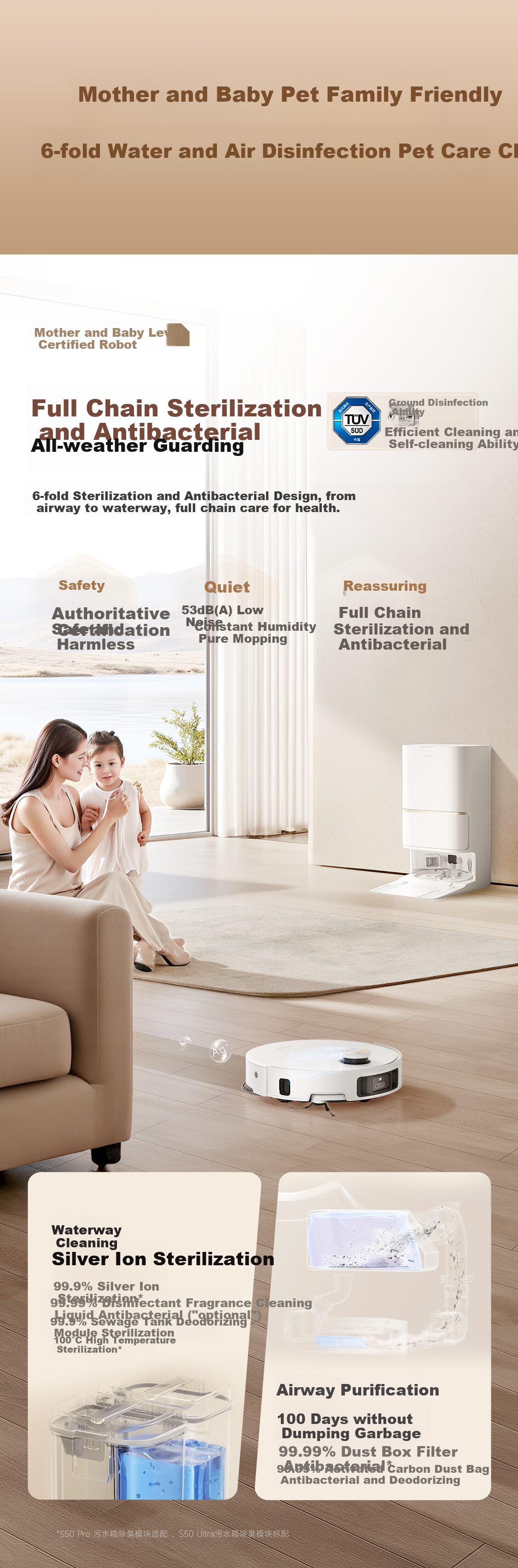 Dreame S50 Enhanced Version Robot Vacuum Cleaner and Mop 4-in-1 Wet and Dry Cleaning RLS88HE 18