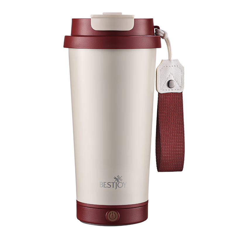 FUGURNG BESTJOY Coffee Mug, Fully Automatic Stirring Cup, 316 Stainless Steel Insulated Cup, Magnetic Electric Coffee Maker for Milk Powder, 400ml