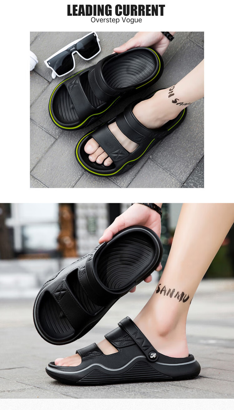 TonLion Men's Sandals, Outdoor Casual Dual-Use Sandals And Slippers, Men's Outdoor Water-Friendly Beach Sandals 9