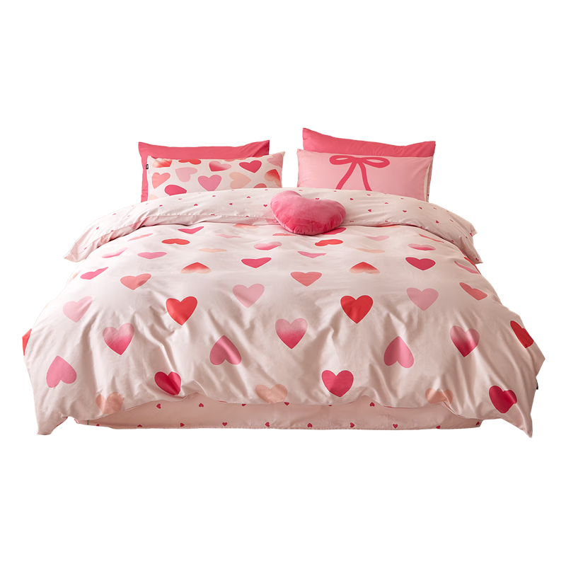 Dohia Home Textile Pure Cotton Three-Piece Set, Single Dormitory 100% Cotton Bed Sheet Duvet Cover Bedding Set, 1.2 Meters, 152*218cm