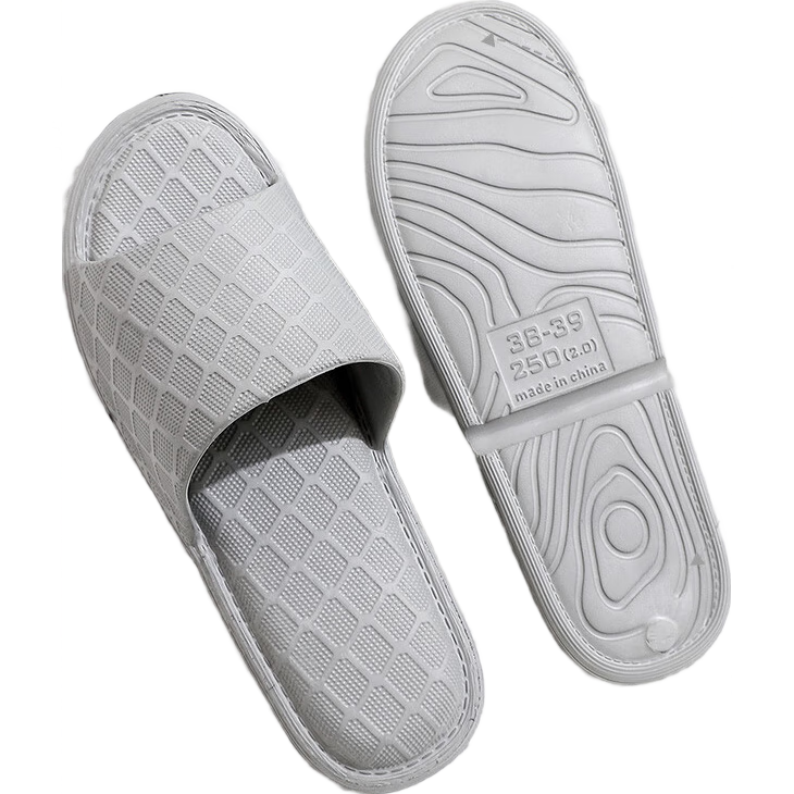 GUOLUOFEI Foldable Portable Ultra-Light Travel Slippers for Business Trip Hotel Summer Unisex Gray Size 36-37