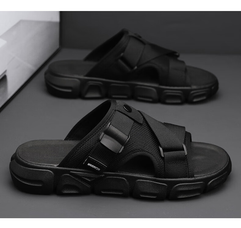 Huili Men's Sandals, 2025 Summer New Style, Breathable Thick-Soled, Versatile Outdoor Slippers, Casual Shoes for Men, Camouflage Black, Size 42 16