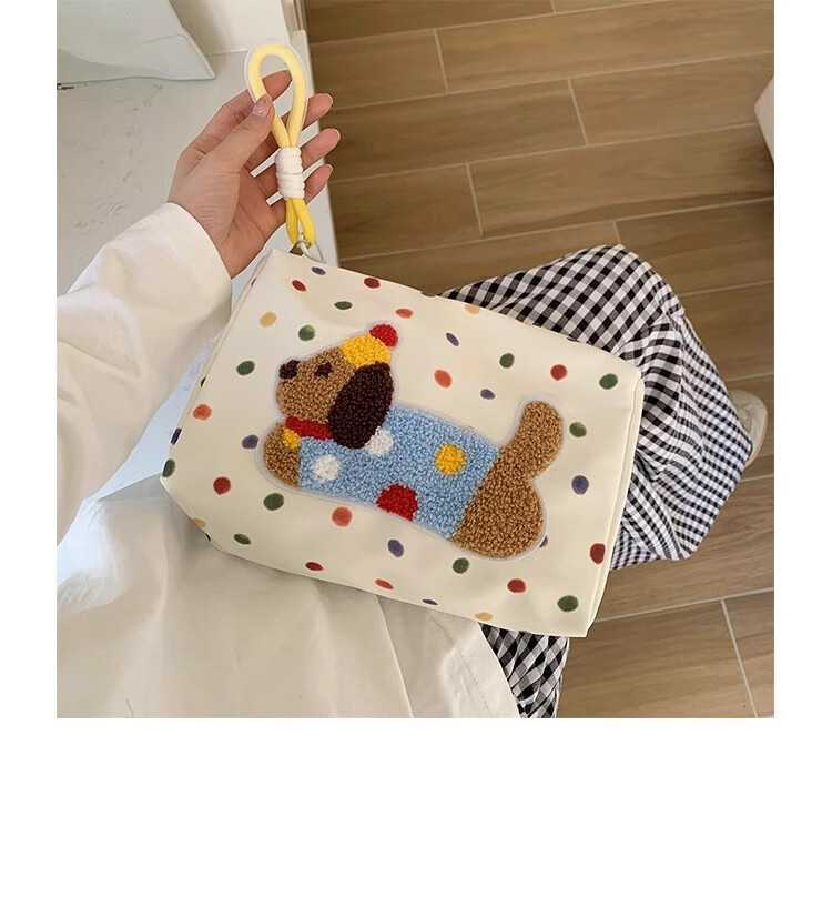 Fanyejia Cosmetic Bag, Instagram-Style Large Capacity Portable Inner Liner Bag, Makeup Storage Pouch, Jacquard Fabric ID Holder, Layered Storage 6