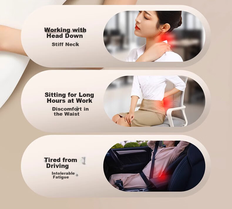 AUX Cervical Spine And Lumbar Massage Pillow GL89 Gift Box Set Shoulder Leg Back Kneading Hot Compress Waist Pain Relief Massage Device Mid-Autumn Festival Gift 2