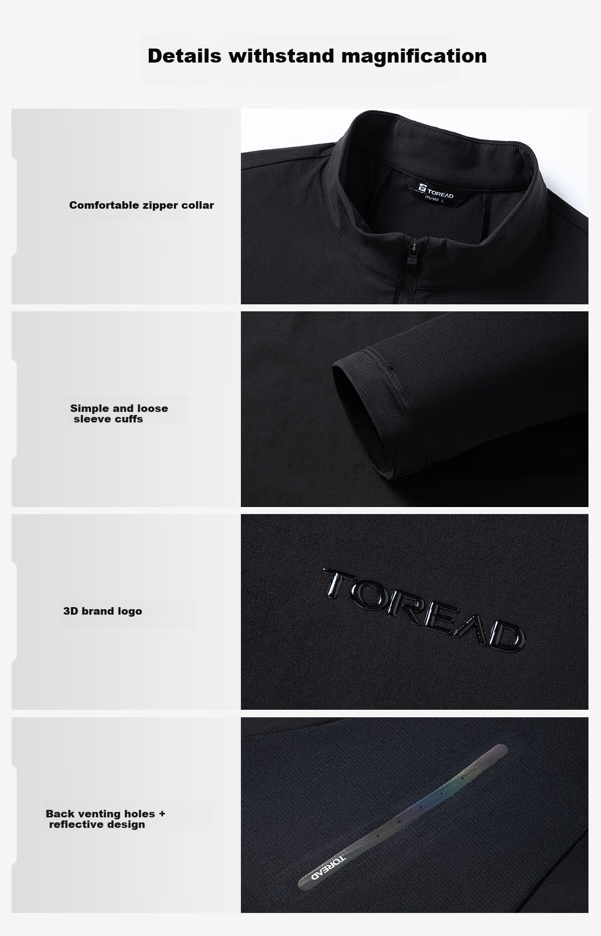 TOREAD Long-Sleeve T-Shirt for Men, Spring And Summer Quick-Dry Breathable Top, Outdoor Casual Stand-Up Collar Sports Tee TAJJCN81838 11
