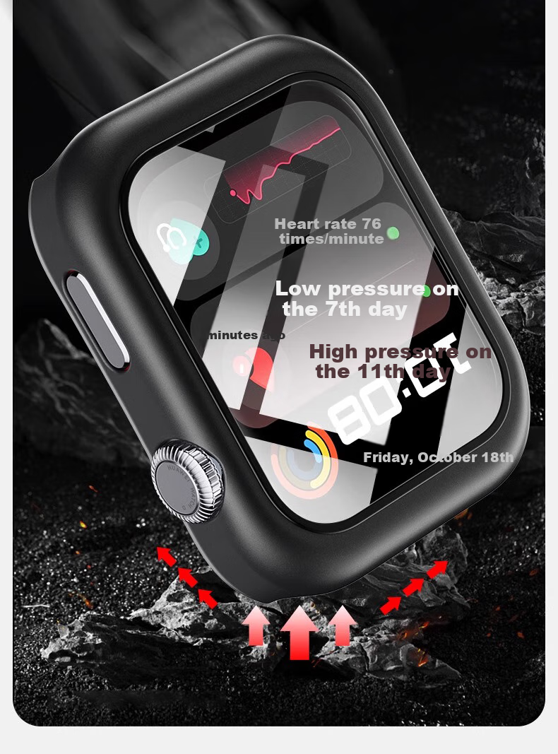 Iboann Compatible with Huawei WATCH D2 Case And Screen Protector, Watch D2 Protective Case + Protective Film, Original Phone-Specific Protective Cover, Tempered Glass Film Replacement Accessories 7