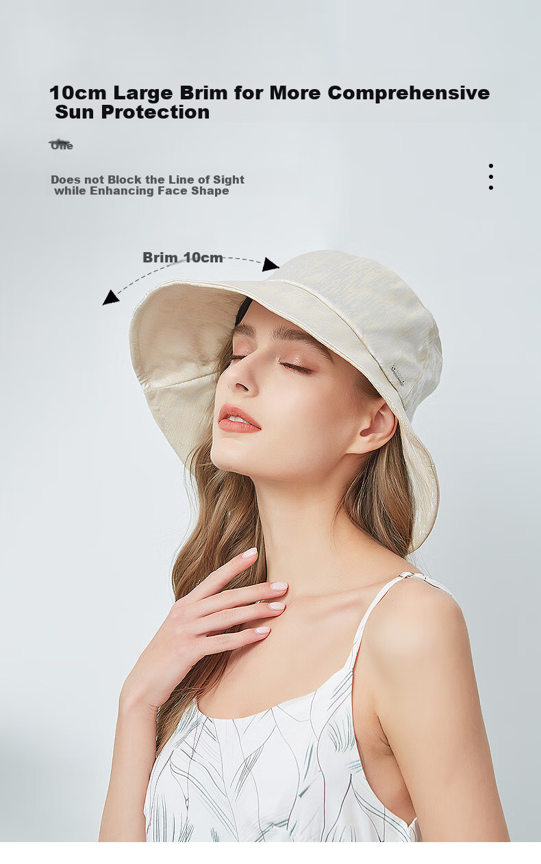 ELLE Sun Hat Gift, Fisherman Hat for Women, UV Protection, Anti-UV Sun Hat, Black Gift for Girlfriend's Birthday 4