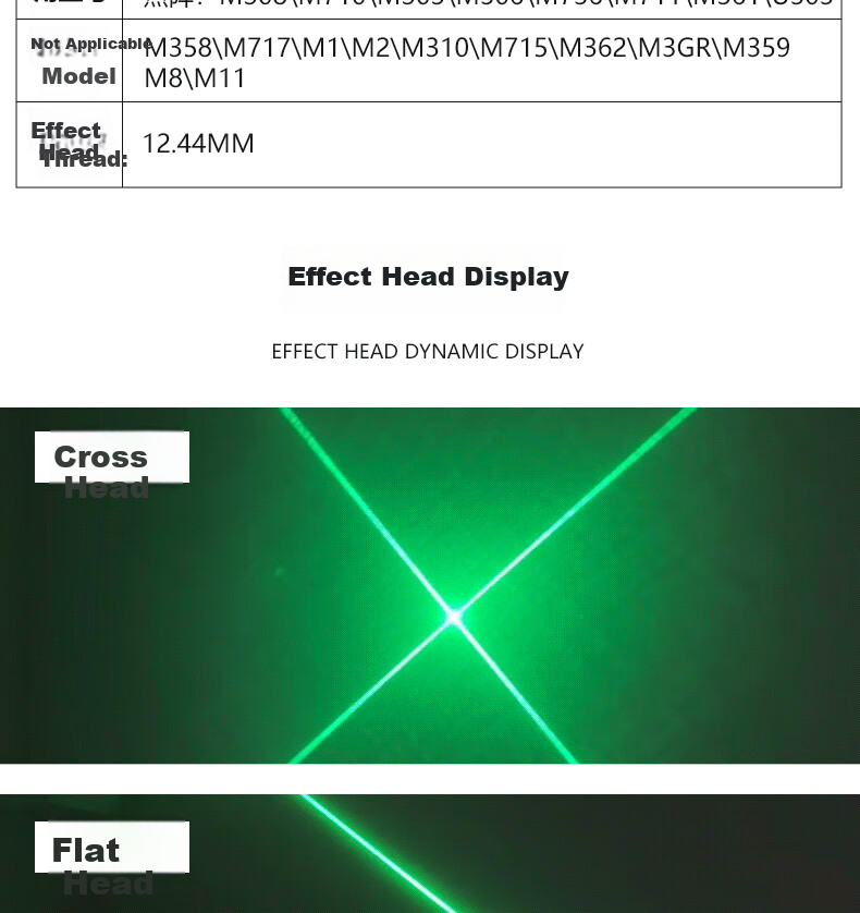MOTIE Laser Pointer Green Light Long-Range High-Power Outdoor LED Screen Infrared Laser Light Accessories Engineering Leveling Cross One Star Effect Head 7-Pack 4